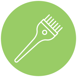 Hair dye brush icon