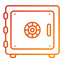 cassetta di sicurezza icona