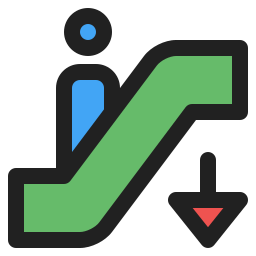 rolltreppe runter icon