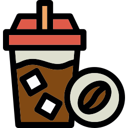 Cold coffee icon