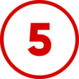 número 5 icono