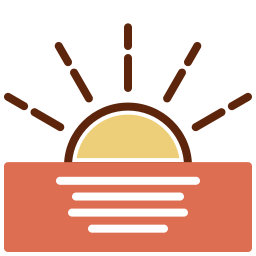 le coucher du soleil Icône