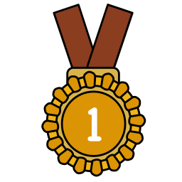 médaille d'or Icône