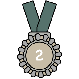 zilveren medaille icoon