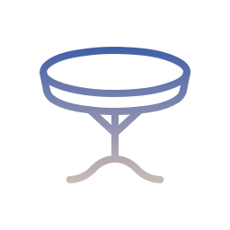 mesa circular icono