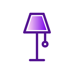 Bed lamp icon