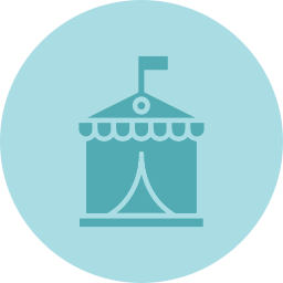 Circus tent icon