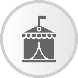 Circus tent icon