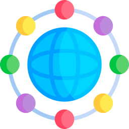 réseau mondial Icône