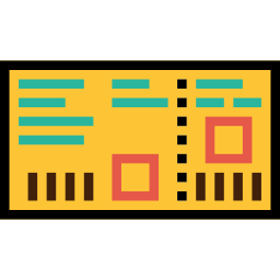 carte d'embarquement Icône
