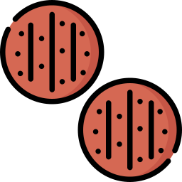 tortino di hamburger icona