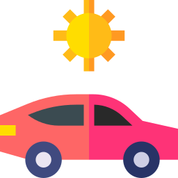 Автомобиль на солнечной энергии иконка