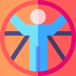 Vitruvian man icon