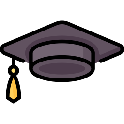 chapeau de graduation Icône