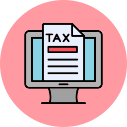 impuesto en línea icono