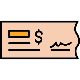 czek bankowy ikona