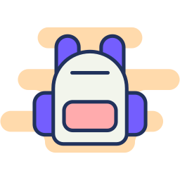 bolsa para la escuela icono