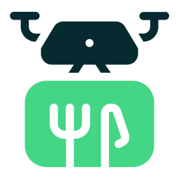 Drone delivery icon