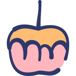 Карамелизированное яблоко иконка