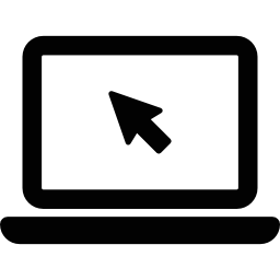 laptop com flecha Ícone