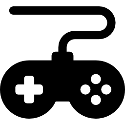 gamecontroller met kabel icoon