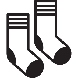 twee sokken icoon