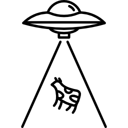 UFO and Cow icon