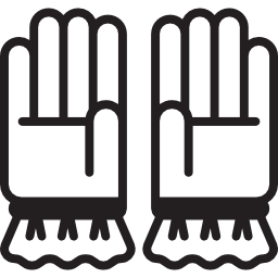 dwie rękawiczki ikona