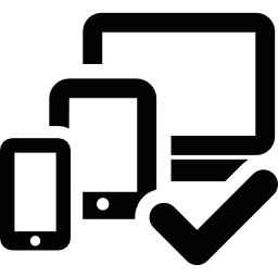 tableta teléfono inteligente computadora marcada icono