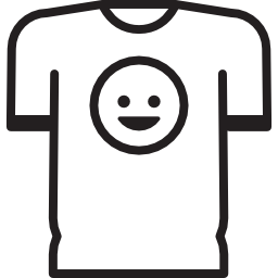 camiseta com smiley Ícone
