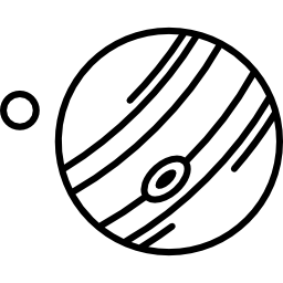 júpiter con satélite icono