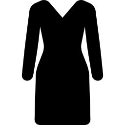 vestido de manga larga icono