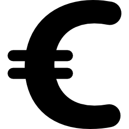 duży symbol euro ikona