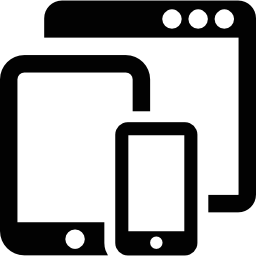 telefono tablet e browser icona