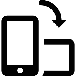 ruota lo smartphone icona