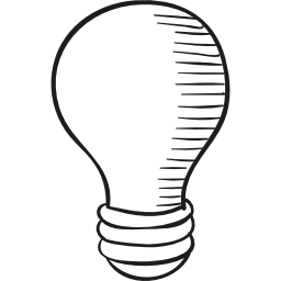 Drawed Light Bulb icon