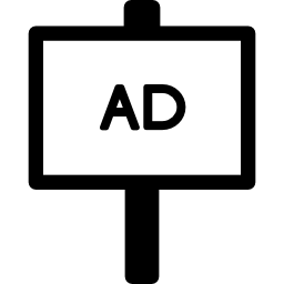 plakat reklamowy ikona