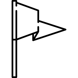 bandiera triangolare piegata icona
