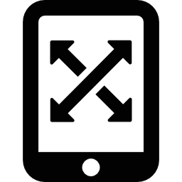 tablet em tela cheia Ícone