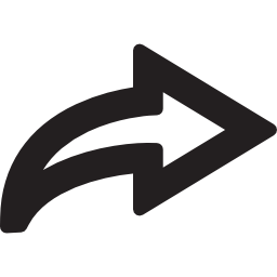 freccia destra curva icona
