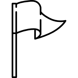 Развевающийся треугольный флаг иконка