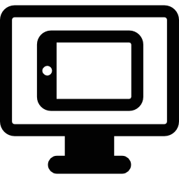 tablet all'interno dello schermo icona