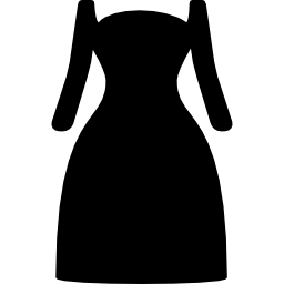 sukienka z długim rękawem ikona