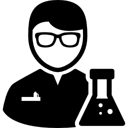 wetenschapper met taak icoon