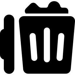kosz na śmieci pełny ikona