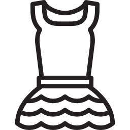 jurk zonder mouwen icoon