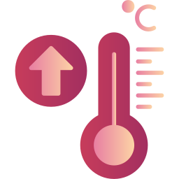 wysoka temperatura ikona