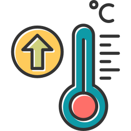 alta temperatura icona