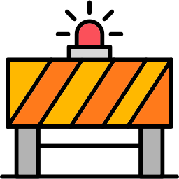 Road barrier icon