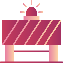 Road barrier icon